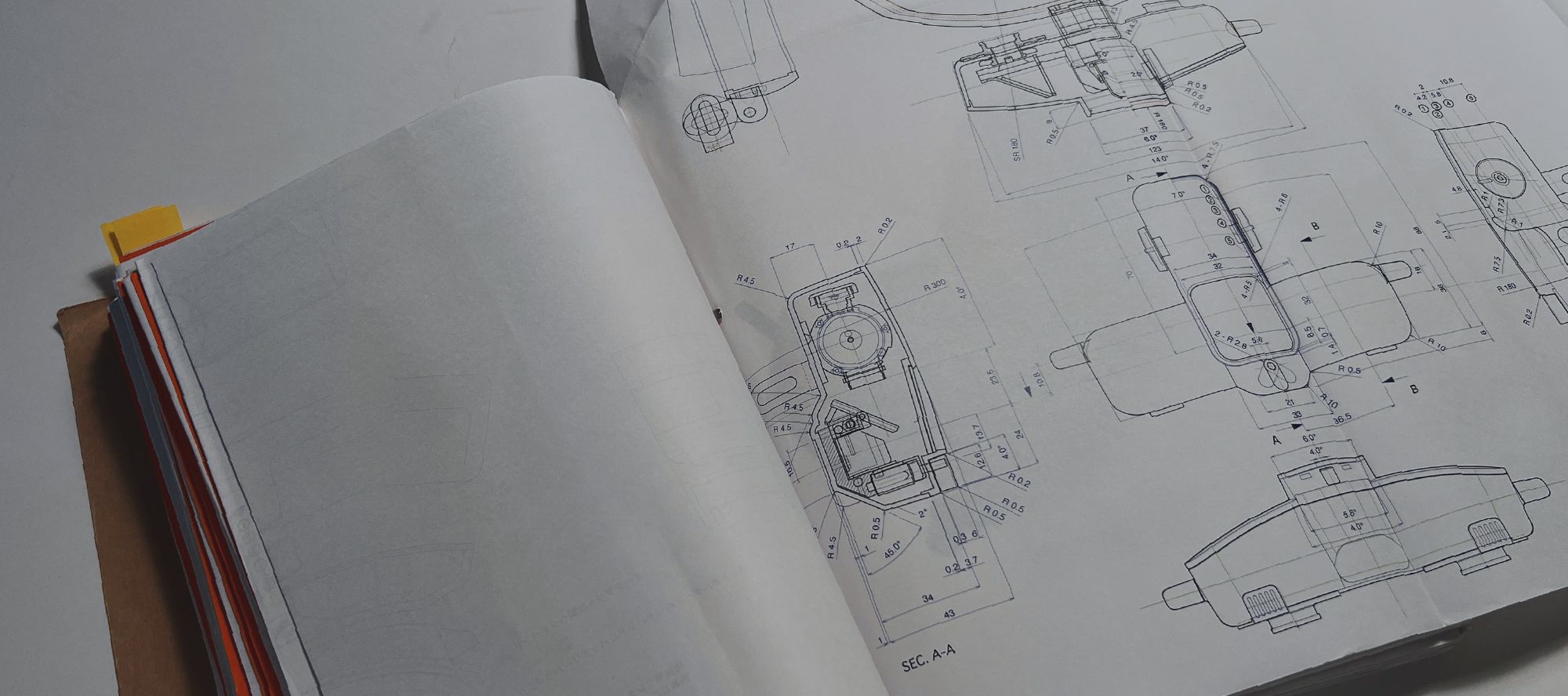 Engineering blueprints and technical drawings of IO-Vega